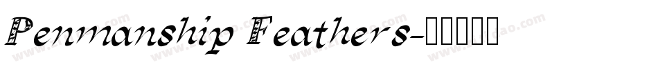 Penmanship Feathers字体转换